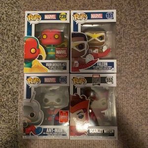 4 marvel funko pops